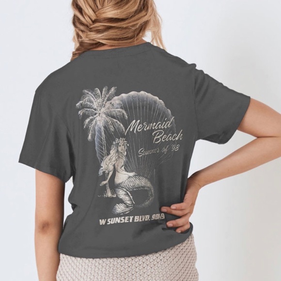 Mermaid Beach Eagle Island Boho Graphic Tee - Picture 3 of 12
